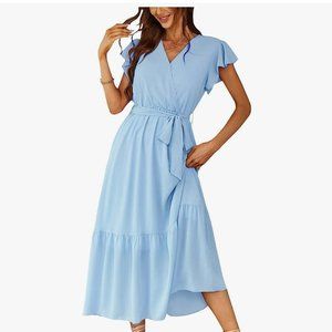 Beautiful Light Blue Midi Dress